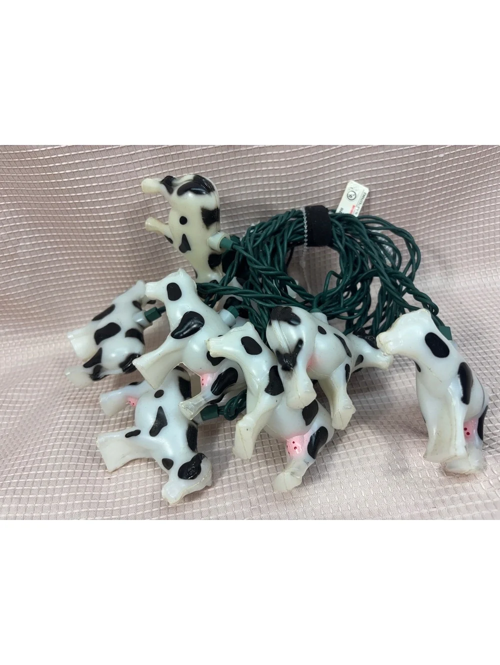 30 - String of Holstein Cow Lights decoration
